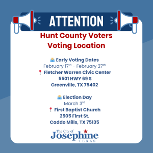 Hunt County Primary Voting Information